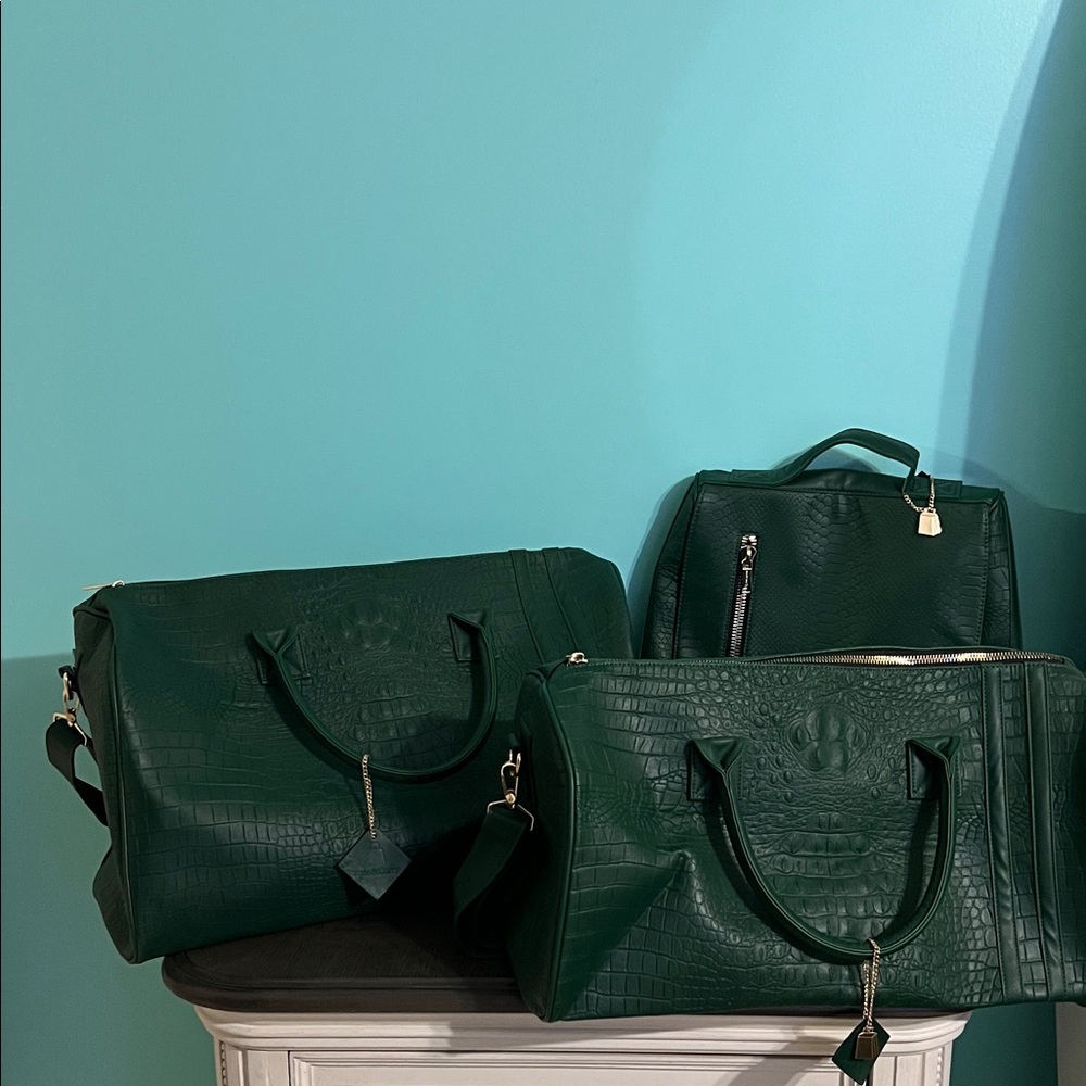 Tote n Carry - Weekender Travel Set - Emerald Green